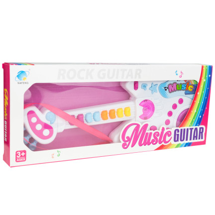 TG71058 GITARA ROCKOWA INTERAKTYWNA DLA DZIECI ŚWIECI GRA INSTRUMENT MUZYCZNY LED
