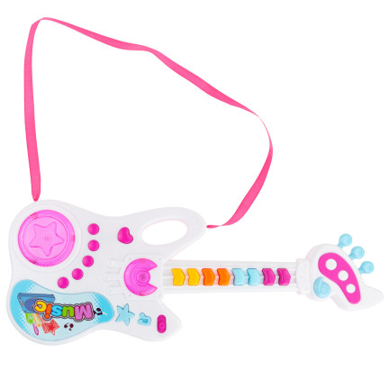 TG71058 GITARA ROCKOWA INTERAKTYWNA DLA DZIECI ŚWIECI GRA INSTRUMENT MUZYCZNY LED