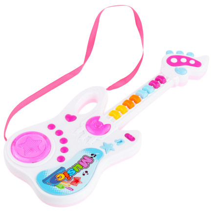 TG71058 GITARA ROCKOWA INTERAKTYWNA DLA DZIECI ŚWIECI GRA INSTRUMENT MUZYCZNY LED