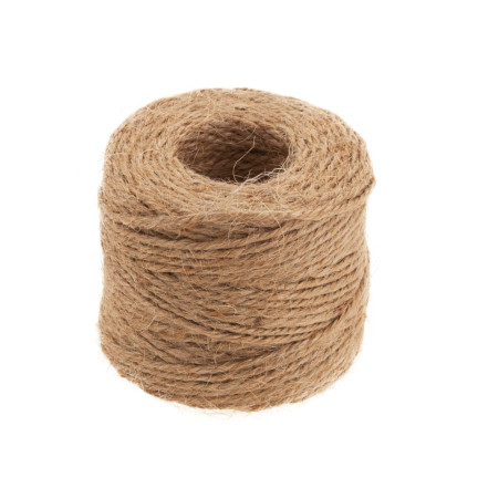 TG71118 Sznurek jutowy, juta dekoracyjna, naturalny sznur brązowy, 2mm x 50m