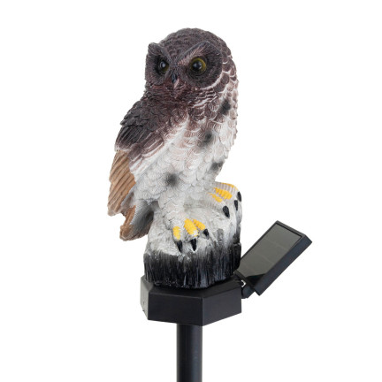 TG71281 Lampa solarna sowa, led ogrodowa, lampka wbijana, dekoracja do ogrodu