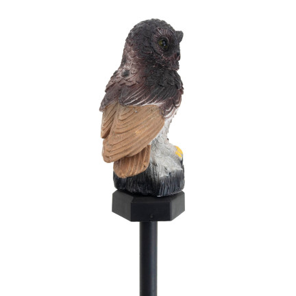 TG71281 Lampa solarna sowa, led ogrodowa, lampka wbijana, dekoracja do ogrodu