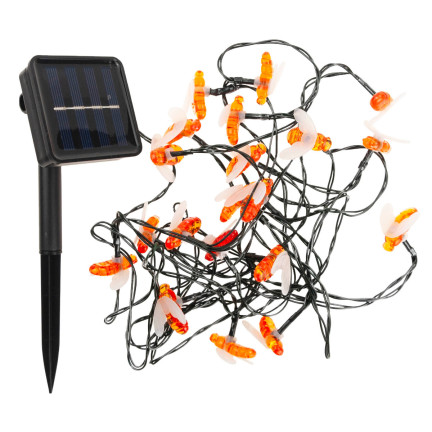 TG71285 GIRLANDA LAMPKI SOLARNE PSZCZOŁY ZESTAW LAMPEK 20 LED OGRODOWE PSZCZÓŁKI