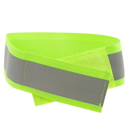 TG71299-1 ZÓŁTA OPASKA ODBLASKOWA DO BIEGANIA NA ROWER NA RĘKĘ RAMIĘ RZEP