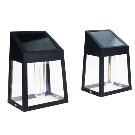 TG71390 Lampa solarna kinkiet, lampka ścienna, żarówka led 2szt., czujnik zmierzchu