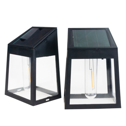 TG71390 Lampa solarna kinkiet, lampka ścienna, żarówka led 2szt., czujnik zmierzchu