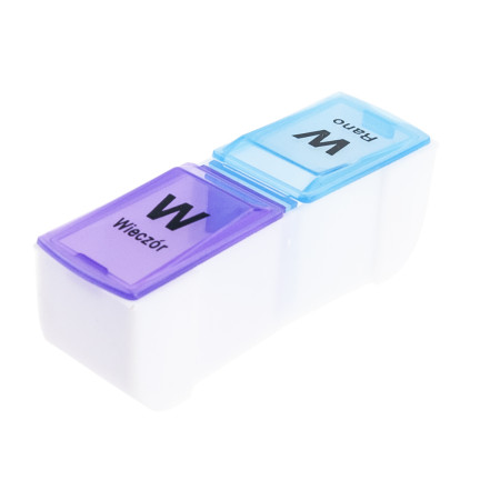 TG71401 POJEMNIK KASETKA NA LEKI TABLETKI PUDEŁKO ORGANIZER 7 DNI TYDZIEŃ RANO WIECZÓR