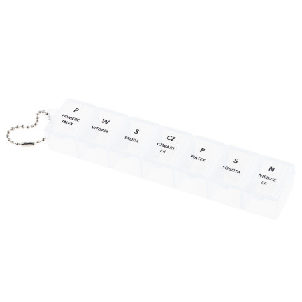 TG71404 POJEMNIK KASETKA NA LEKI TABLETKI PUDEŁKO ORGANIZER TYGODNIÓWKA 7 DNI PL