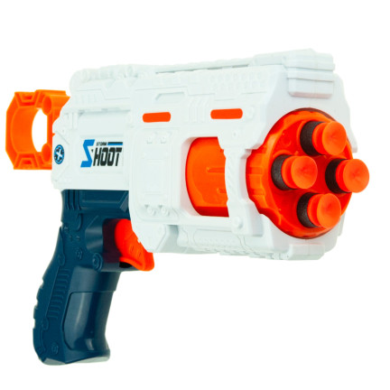 TG72953 PISTOLET WYRZUTNIA STRZAŁEK NA PIANKOWE STRZAŁKI + 8 NABOI NABOJE NERF