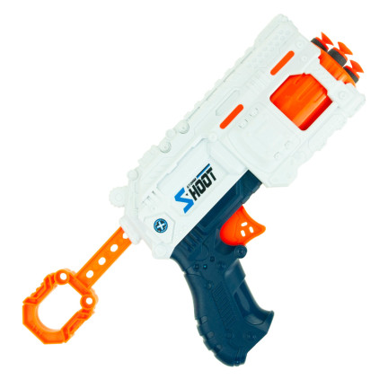 TG72953 PISTOLET WYRZUTNIA STRZAŁEK NA PIANKOWE STRZAŁKI + 8 NABOI NABOJE NERF