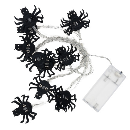 TG73004 LAMPKI PAJĄKI 10 LED GIRLANDA ŚWIETLNA NA HALLOWEEN DEKORACJE STRASZNE