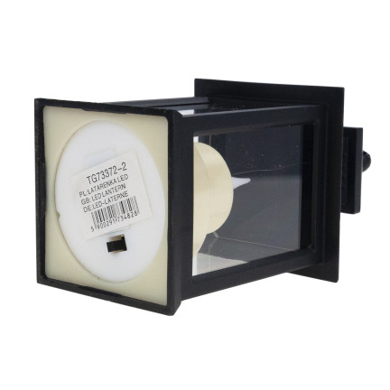 TG73372-2 LAMPION LATARENKA LED LATARNIA ZE ŚWIECZKĄ NA BATERIE CZARNY RUCHOMY PŁOMIEŃ