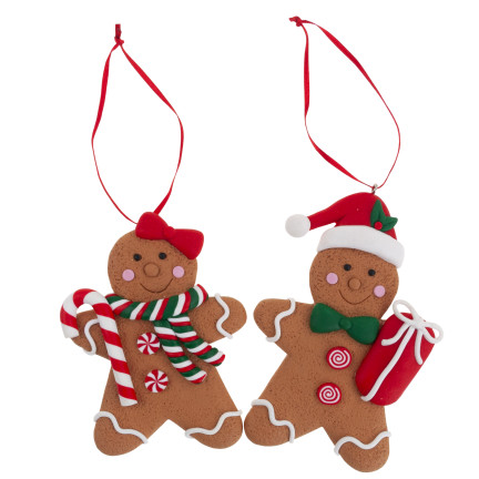 TG73607 Lebkuchenanhänger 2er Set Weihnachtsdeko Lebkuchenkugel