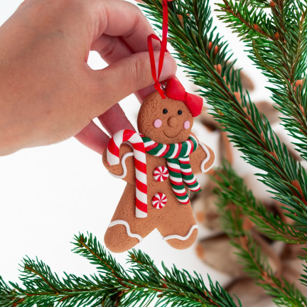 TG73607 Lebkuchenanhänger 2er Set Weihnachtsdeko Lebkuchenkugel