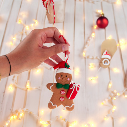 TG73607 Lebkuchenanhänger 2er Set Weihnachtsdeko Lebkuchenkugel