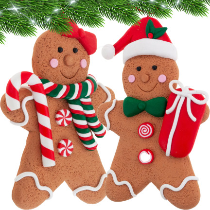 TG73607 Lebkuchenanhänger 2er Set Weihnachtsdeko Lebkuchenkugel