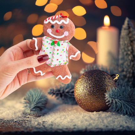 TG73609 ZAWIESZKI PIERNIKOWE LUDZIKI KOMPLET CIASTEK GINGERBREADMAN BOMBKA DEKORACJA PREZENT
