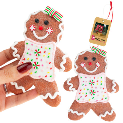 TG73609 ZAWIESZKI PIERNIKOWE LUDZIKI KOMPLET CIASTEK GINGERBREADMAN BOMBKA DEKORACJA PREZENT