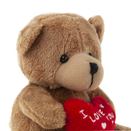 TG75260  BRĄZOWY MIŚ WALENTYNKI MIKOŁAJKI SERCE I LOVE YOU PLUSZAK