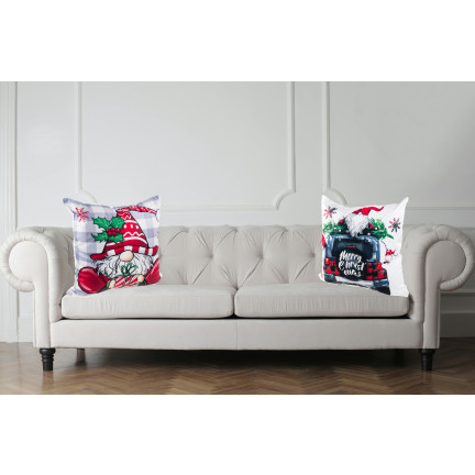 TG76505-KPL POSZEWKI NA PODUSZKI ŚWIĄTECZNE DEKORACYJNE NA ZAMEK 45X45CM ZESTAW 4SZT.