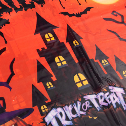 TG76540 OBRUS HALLOWEEN POMARAŃCZOWY DUŻY DEKORACJA STOŁU DYNIE