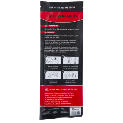 TG77589 OGRZEWACZ WKŁADKI PODGRZEWACZE DO STÓP BUTÓW NÓG CHEMICZNE HOT PACK