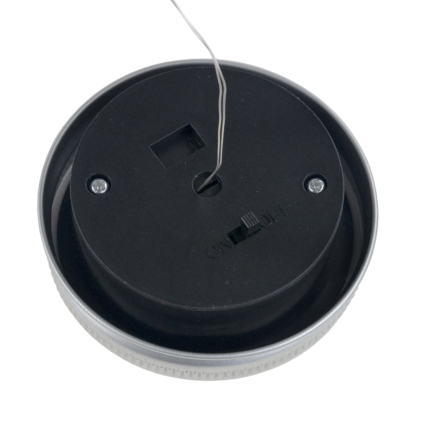 TG77618 Lampa ogrodowa LED, solarna wisząca latarenka, szklany słoik, drucik 10 led ciepły biały