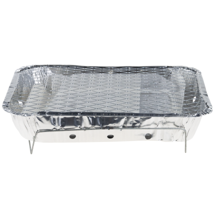 TG77664 Grill jednorazowy, grill turystyczny, tacka podpałka, ruszt na działkę, BBQ piknik