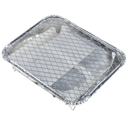 TG77664 Grill jednorazowy, grill turystyczny, tacka podpałka, ruszt na działkę, BBQ piknik