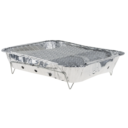 TG77664 Grill jednorazowy, grill turystyczny, tacka podpałka, ruszt na działkę, BBQ piknik