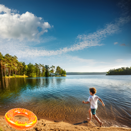 TG77798 KOŁO DMUCHANE POMARAŃCZA DO PŁYWANIA NA PLAŻĘ BASEN DLA DZIECI