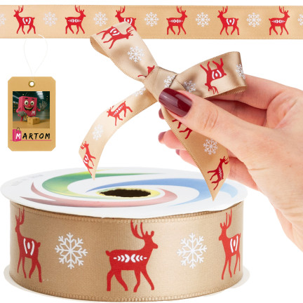 TG78795-1 WSTĄŻKA TASIEMKA KOKARDKA KOKARDA PAKOWANIE  PREZENTU