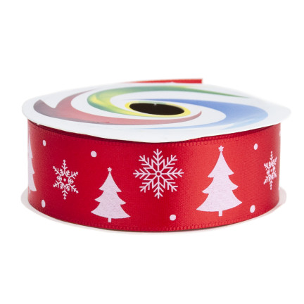 TG78795-2 WSTĄŻKA ŚWIĄTECZNA TASIEMKA KOKARDKA RENIFER PAKOWANIE  PREZENTU