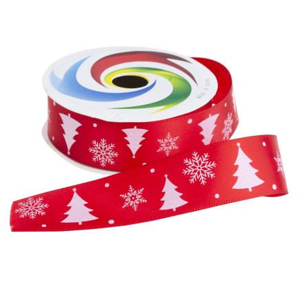 TG78795-2 WSTĄŻKA ŚWIĄTECZNA TASIEMKA KOKARDKA RENIFER PAKOWANIE  PREZENTU