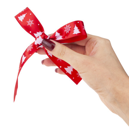 TG78795-2 WSTĄŻKA ŚWIĄTECZNA TASIEMKA KOKARDKA RENIFER PAKOWANIE  PREZENTU
