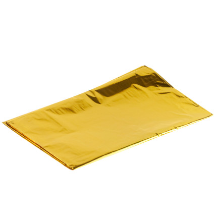 Obrus świąteczny, foliowy, złoty, błyszczący, dekoracje stołu, 137×274 cm