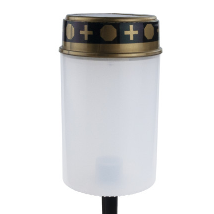 TG80339-1 ZNICZ SOLARNY LED LAMPION NA GRÓB STATUETKA NA CMENTARZ CIEPŁE ŚWIATŁO