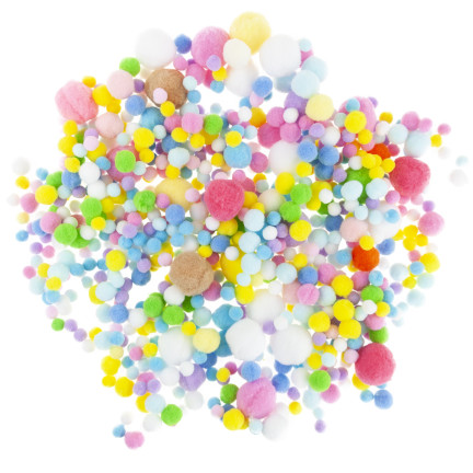 TG80413 POMPONY kreatywne POM POM ARTS  DEKORACYJNE DIY HAND MADE 450SZT