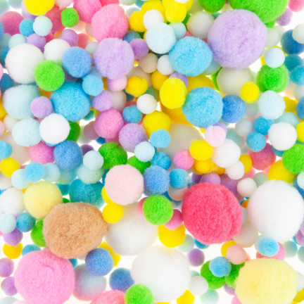 TG80413 POMPONY kreatywne POM POM ARTS  DEKORACYJNE DIY HAND MADE 450SZT