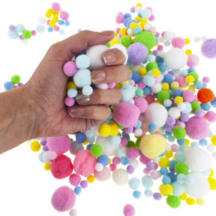 TG80413 POMPONY kreatywne POM POM ARTS  DEKORACYJNE DIY HAND MADE 450SZT