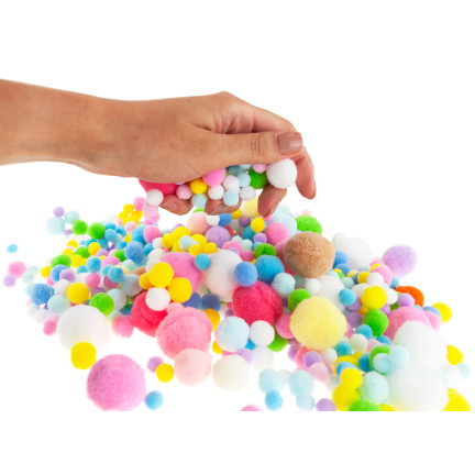 TG80413 POMPONY kreatywne POM POM ARTS  DEKORACYJNE DIY HAND MADE 450SZT