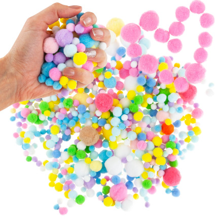 TG80413 POMPONY kreatywne POM POM ARTS  DEKORACYJNE DIY HAND MADE 450SZT