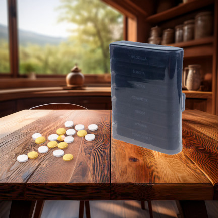 Pojemnik organizer na leki, pudełko na tabletki, 7dni, tydzień, 3 pory, etui tygodniowe