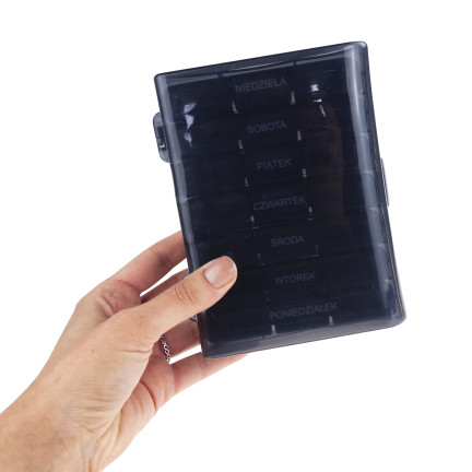 Pojemnik organizer na leki, pudełko na tabletki, 7dni, tydzień, 3 pory, etui tygodniowe
