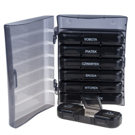 Pojemnik organizer na leki, pudełko na tabletki, 7dni, tydzień, 3 pory, etui tygodniowe