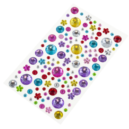 TG80422 KRYSZTAŁKI SAMOPRZYLEPNE KWIATKI DŻETY CYRKONIE DIAMENCIKI DIY