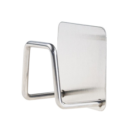 Organizer na gąbkę kuchenną, uchwyt ścienny do zlewu, wieszak, srebrny, z taśmą klejącą