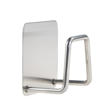 Organizer na gąbkę kuchenną, uchwyt ścienny do zlewu, wieszak, srebrny, z taśmą klejącą