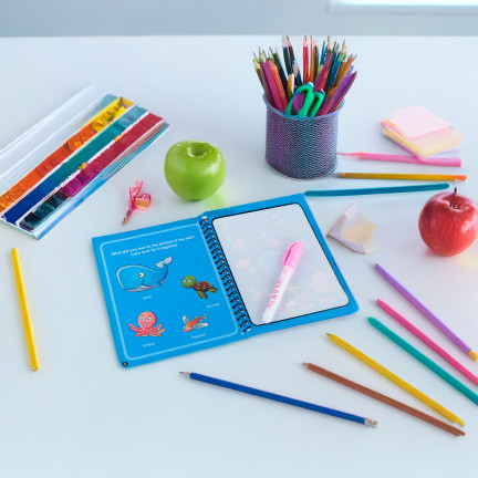 Kolorowanka wodna, malowanka na wodę, z pisakiem, ze zwierzątkami