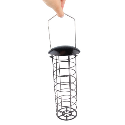 TG80441 KARMNIK DLA PTAKÓW METALOWY KOSZYK NA KULE KULKI TŁUSZCZOWE KARMĘ BALKON